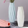Vases Accueil Fleur Vase Décoration Plastique Moderne Créatif Blanc Imitation Céramique Pot Hydroponique