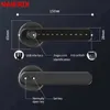 Naierdi Black Biometric Security Door Lock Smart FingerPrint Lock Electronic Digital Lock Keyless Entry Door Knobs Lock Hardware HKD230825