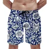 Herren Shorts Vintage Floral Board Blue Mallow Hawaii Kurze Hosen Männer Custom Running Quick Dry Strand Trunks Geschenk