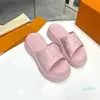 Luxury embossing Slippers sandals Flip flops women Pool Pillow Comfort designer Embosseds Mules Sliders Designer Slides beach Sandal