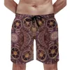 Мужские шорты в стиле бирюзовые шестерни Board Vintage Steam Punk Antique Retro Beach Short Pans Design Sports Fitness Swamp