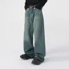 Jeans pour hommes 397 couleur Vintage pantalon à jambes larges Version droite ample décontracté rétro pour hommes et femmes pantalons de mode 230824