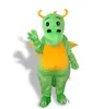 2024 Costume de mascotte de dinosaure vert d'Halloween de qualité supérieure Personnaliser le personnage de thème d'anime de dessin animé Taille adulte Festival de carnaval de Noël Déguisement