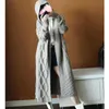 Cross Women Sweater Long Cardigans Fall Winter New Knitted Jackets Korean Loose Oversized Long Sleeve Casual Hooded Coats