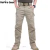 Mens Pants IX9 City Tactical Cargo Men Combat SWAT Army Military Cotton Many Pockets Stretch Flexible Man Casual Trousers XXXL 230825