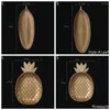 Plates Home Gold Pineapple & Leaf Shaped Table Decoration Luxury Jewelry Storage Tray Serving Dessert Shelf Fruit Rack