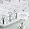 Other Event Party Supplies 20pcslot"Kissing Bell" Silver gold Bell Place Card HolderPo Holder Wedding Table Decoration Favors 230824