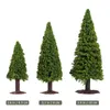 Decorative Flowers 15pcs Frosted Model Trees Miniature Train Railways Architecture Tree Railroad For DIY Craft Scenery Landscape