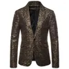 Men's Suits 2023 Gilding Paint Spots Pleated Performance Suit Jacket Host Studio