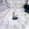 Sweat-shirts pour enfants Garçons Filles Sweats à capuche Lâche Mode Lettre Vague Imprimé Streetwear Hiphop Hauts Pull Enfants Casual Sweat Bébé Vêtements couleur blanche