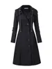 Women's Trench Coats Goth Overcoat Trench Coat Gothic Long Slim Asymmetric Lapel Collar Button Elegant Y2k Streetwear Egirl Vintage Outwears 230824