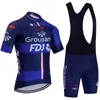 Set Nuovo 2024 FDJ Cycling Jersey Bike Shorts Set Uomo Donna UAE TEAM Quick Dry Pro Ciclismo Maillot Jersey 20D Bavaglini pantaloni Abbigliamento