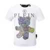 PLEIN BEAR T SHIRT Mens Designer Tshirts Brand Clothing Rhinestone PP Skulls Men T-SHIRT ROUND NECK SS SKULL Hip Hop Tshirt Top Tees 16643