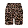 Men's Shorts Summer Board Spotted Leopard Sports Surf Animal Print Pattern Short Pants Classic Quick Dry Swim Trunks Plus Size