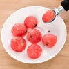 Drinking Straws Fruit Spoon Stainless Steel Watermelon Scoop Round Non-slip Kitchen Tool For Home Restaurant