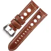 Titta på band Calfskin Leather Watchband Armband 20mm Breattable High Quality Real Strap 22mm 24mm For Galaxy Active 2 230825