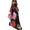Повседневные платья 2023 Женские летние платье для вечеринки винтажные цветочные принты свободные богемные пляжные салон