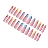 False Nails Colorful Line Ballet Long Artificial With Harmless And Smooth Edge For Fingernail DIY Decoration