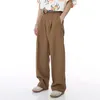 Mäns kostymer Syuhgfa Solid Color Casual Suit Pants Trendy Summer Thin Simple Loosed Wide Ben Straight Trousers Korean Fashion