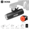 Cykelbelysningar XOSS XL-400 Cykel strålkastare Vattentät cykelljus USB-laddningsbar MTB Front Lamp 400Lumen Bicycle Flashlight Lamp Accessories 230824