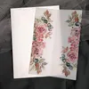 Cartes de voeux 10x Boho Floral Vellum Invitations de mariage avec enveloppe transparente pour Quinceanera Sweet 16 fête d'anniversaire 230824