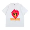 Xiaozhong Trendy merk Eagle Head Engels bedrukte straat hiphop losse katoenen T-shirt met korte mouwen, unisex