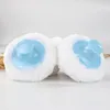 Makeup Sponges 4PCS Baby Talcum Powder Puff Body With Short Handle (Blue And Pink For Each 2pcs)