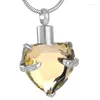 Pendanthalsband IJD8072 Multicolor Heart Shape Birthstone Cremation Urn Halsband Håll Memorial Ash Keepsakesmycken