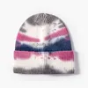 Beanie/Skull Caps Tie Dye Color Knit Hat Beanie Hat Winter Warm Trendy Soft Stretch Beanie Acrylic Skully Cap Outdoor Keep Warm Fashion L0825