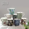 Tasses Style européen rétro céramique tasse à café créatif peint à la main fleurs tasse thé lait petit déjeuner maison bureau Drinkware 230825