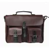 Weysfor hommes en cuir Antique Design mallette d'affaires ordinateur portable porte-documents mode Attache Messenger sac fourre-tout portefeuille