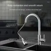 Kitchen Faucets Brushed Faucet G1/2 Single Hole Pull Out Spout Sink Mixer Tap Stream Sprayer Head 360° Rotation Shower