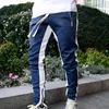 Mens joggers calças casuais de fitness calças esportivas bottoms moletom magro calças azul marinho ginásios jogger track pants305f