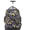 Sacos escolares Trolley Backpack Bag para adolescentes 19 InchTravel Rolling Wheeled Boys Children Wheels