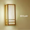 LED Bamboo Wall Sconce Wood Lamp Japan Style Lighting Roofm Restaurant Bar Cafe El Bedroom Hall Izakaya Lobby Natural Bam207r