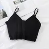 Camisetas sin mangas OUMEA para mujer, Tops tejidos de verano para mujer, camisola corta de punto Kawaii, camisola de Color sólido, Top para vacaciones Chic