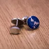 Cuff Links KFLK jewelry world map cufflinks for men's shirts blue button high quality brand luxury cuff links wedding guests 230824