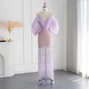 Urban Sexy Dresses Sharon sa Luxury Dubai Lilac Long Evening Dress for Women Wedding Party 2023 Elegant Off Shoule Arabic Formal Prom Gown S327 230825