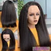 Perucas sintéticas 13x4 peruca frontal de renda à venda liberação cabelo humano kinky reta perucas dianteiras de renda para mulheres cabelo humano sem cola yaki peruca de fechamento 230824