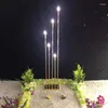 Portacandele 20 set 10 teste candelabri in metallo centrotavola elettrico per matrimoni centrotavola candelabro in piombo per la decorazione domestica