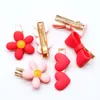 Cat Costumes Pet Dog Hair Clips Dogs Pink Flower Heart Clip Bow Cute Decoration Puppy Bows for Small Supplies Headwear 230825