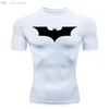 Koszulka T-shirts Koszulka Mężczyzn Koszula Mężczyzna oddychający letni top z krótkim rękawem T-shirt MMA Sport T-shirt Czarna Chudy Run Shirt 230825
