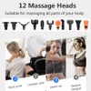 Massage Gun RLESMEN Professionele 12 Hoofden Elektrische Spierstimulator Handheld Fascial Ontspanning Voor Mannen Volwassen Bodybuilding 230824
