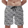 Short de bain imprimé dalmatien pour hommes, pantalon court de plage amusant, bleu marine et blanc, séchage rapide, maillot de bain imprimé, été