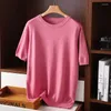 Men's Sweaters Cashmere Short Sleeves Solid Color O-Neck Casual Knitted Pullovers Men Jumper