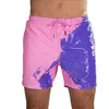 Livraison gratuite Nouveaux pantalons de natation de plage à changement d'eau des créateurs européens et américains pour hommes, grands shorts à changement de température à séchage rapide