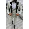 Abiti da uomo Ultimi disegni Moda maschile Per matrimonio 3 pezzi Slim Fit Elegante formale classico da uomo Abito da sposo Costume Homme