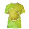 Men's T Shirts Summer Fashion Personality Fun Lemon Graphic For Men Casual Harajuku Trend Printed O-neck Short Sleeve Streetwear Tops