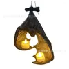 Bougeoirs Halloween Bat Chandelier avec lampe électronique Ghost House Terror Party Prop Décoration