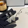Tasarımcı Ccity Dungle Saplama Ünlü Marka Mektubu Küpe 18K Altın Kaplamalı Gümüş Kulak Saka Kolye Küpeler Lüks Kadınlar Paslanmaz Çelik Düğün Mücevher Aksesuarları